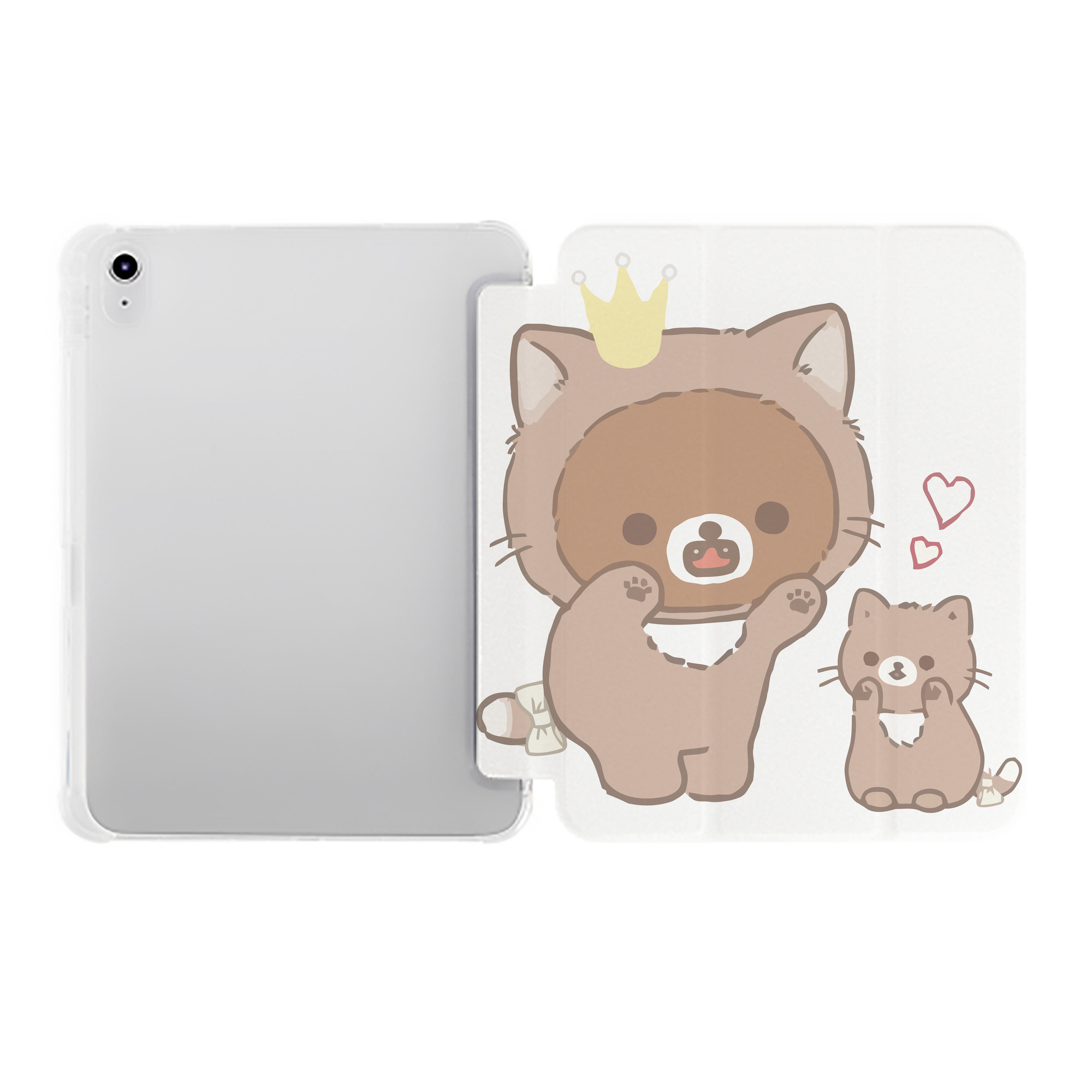 （画像用） リラックマ リラックマ キイロイトリ Rilakkuma Korilakkuma Kiiroitori IPad ケース ペン収納付き 三つ折りスタンド PUレザー×シリコン 対応機種9.5/10.5/10.9インチ